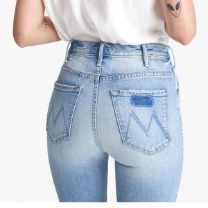 MOTHER High Rise Light Blue Jeans